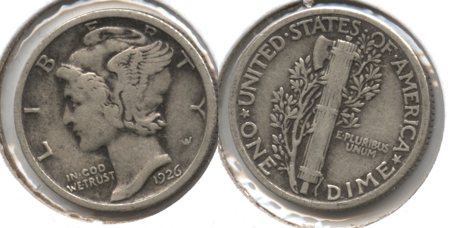 1926 Mercury Dime Fine-12 #k