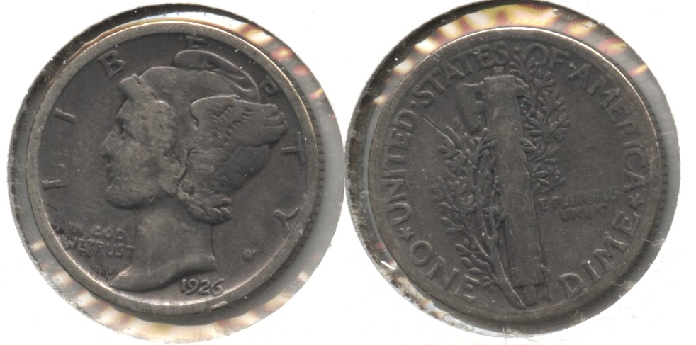 1926 Mercury Dime Good-4 #a Gray
