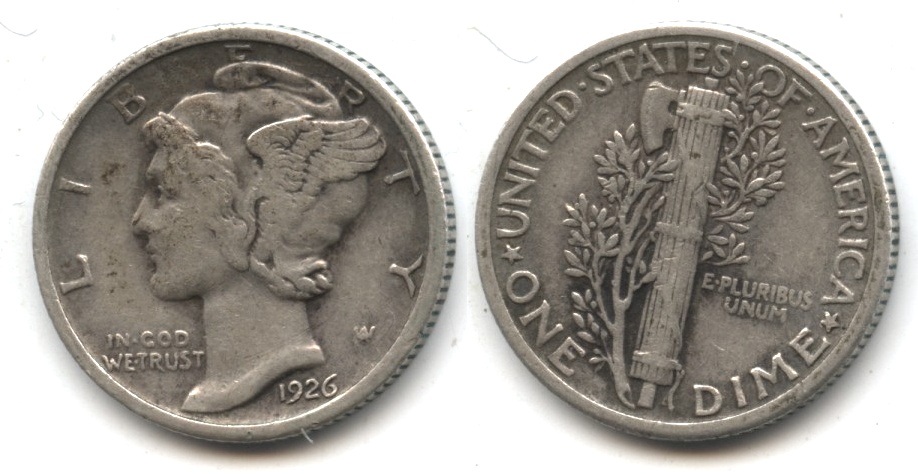 1926 Mercury Dime VF-20 #r