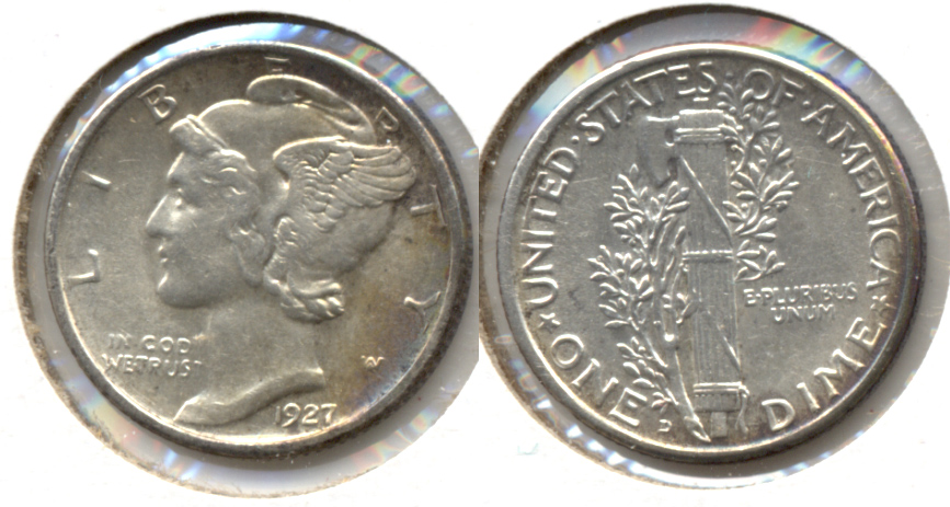 1927-D Mercury Dime AU-55
