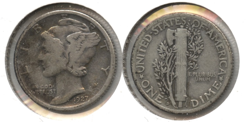 1927-D Mercury Dime Fine-12