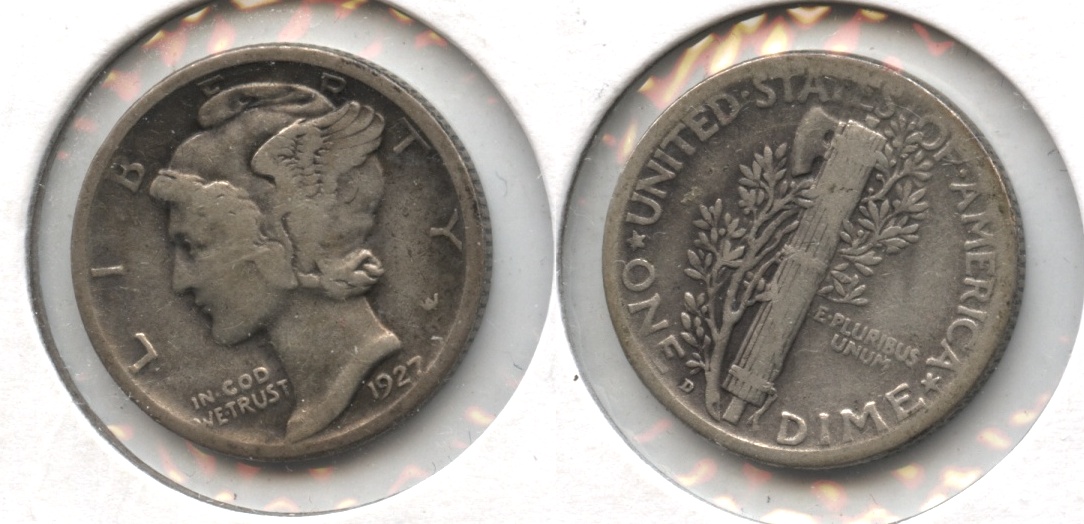 1927-D Mercury Dime Fine-12 #b