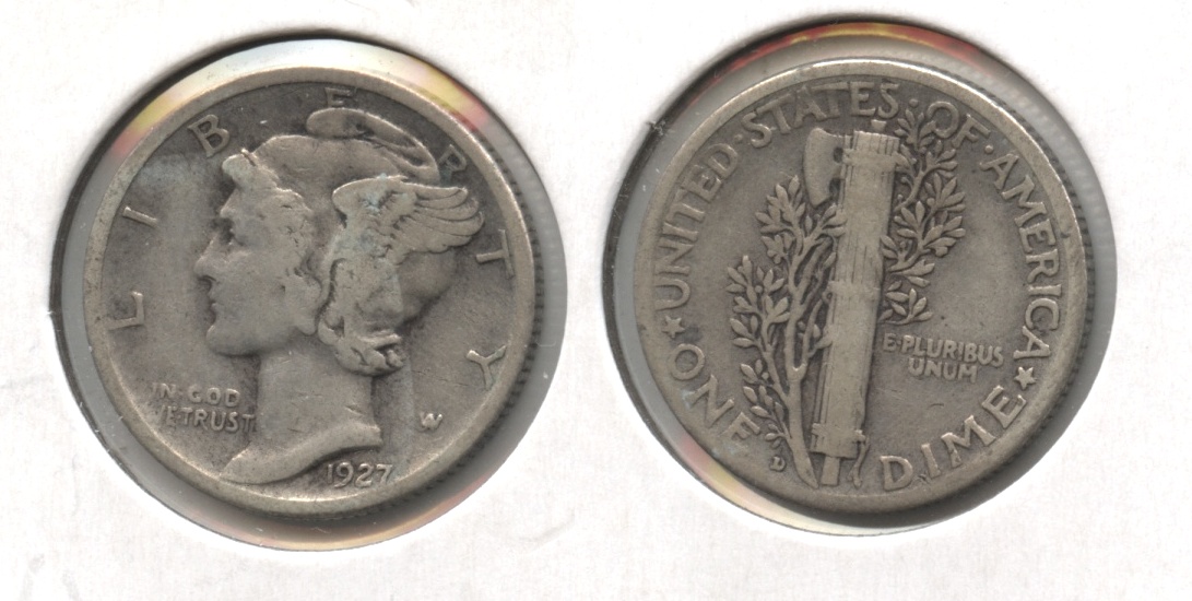 1927-D Mercury Dime VG-10