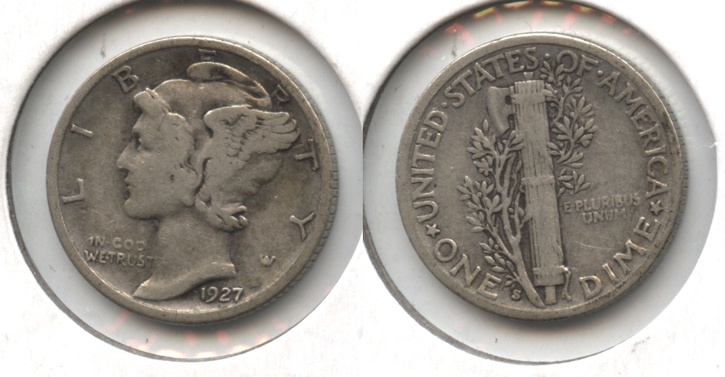 1927-S Mercury Dime Fine-12 #b
