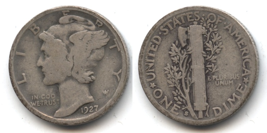 1927-S Mercury Dime Good-4 #b