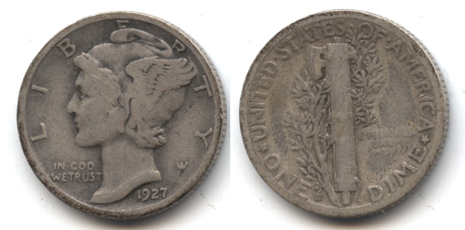 1927-S Mercury Dime Good-4 #c