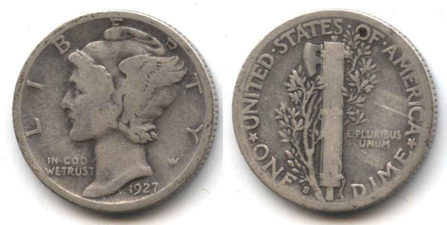1927-S Mercury Dime Good-4 #i