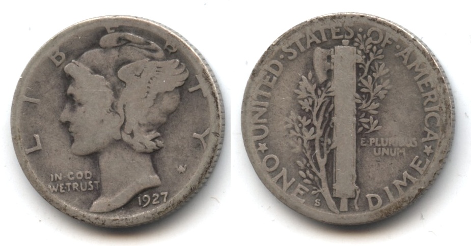 1927-S Mercury Dime Good-4 #m