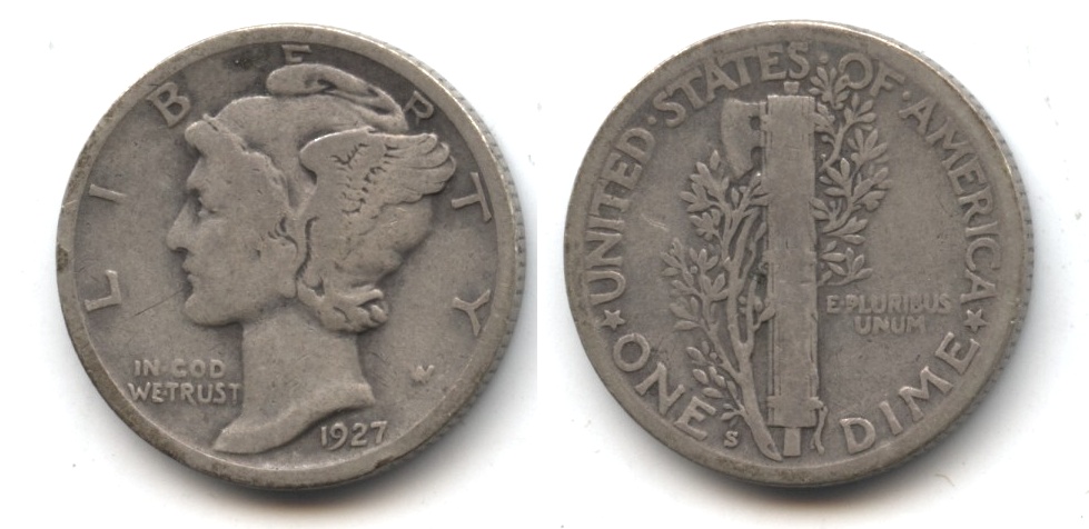 1927-S Mercury Dime Good-4 #o