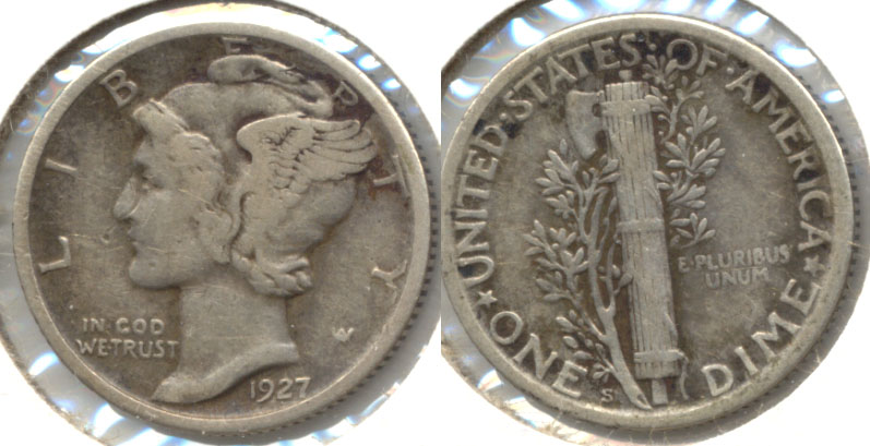 1927-S Mercury Dime VF-20