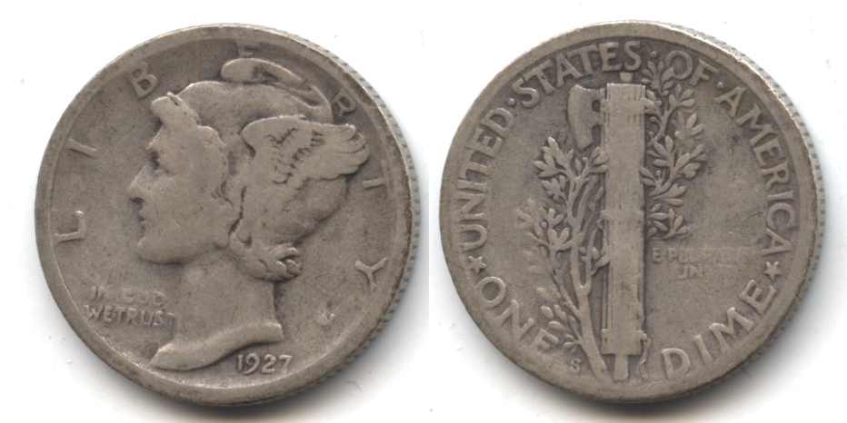 1927-S Mercury Dime VG-8 #b