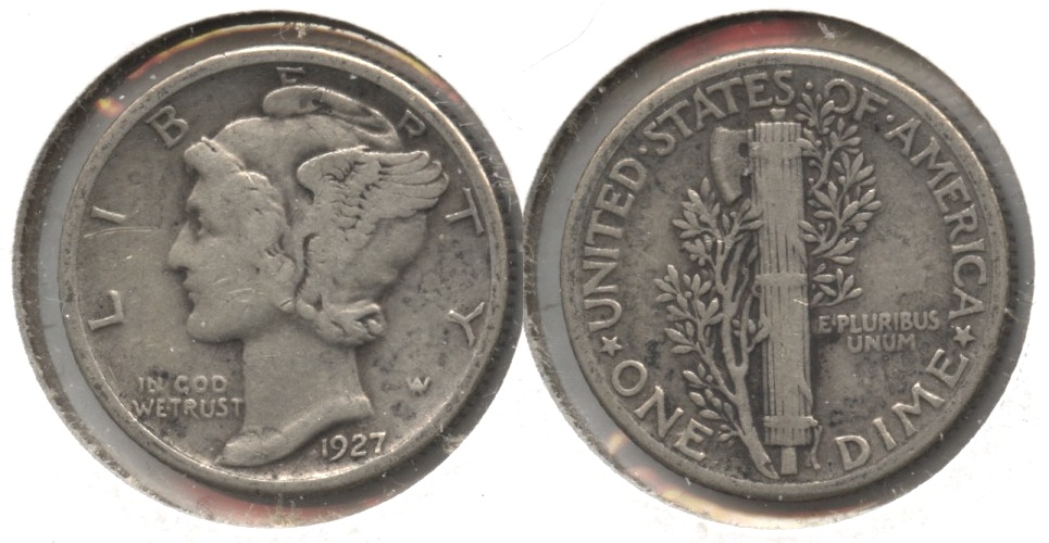 1927 Mercury Dime Fine-12 #j
