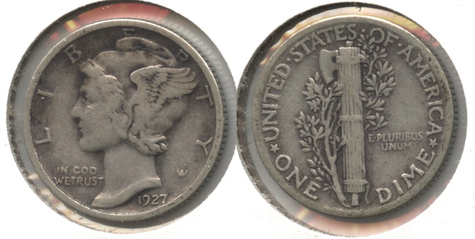 1927 Mercury Dime Fine-12 #n