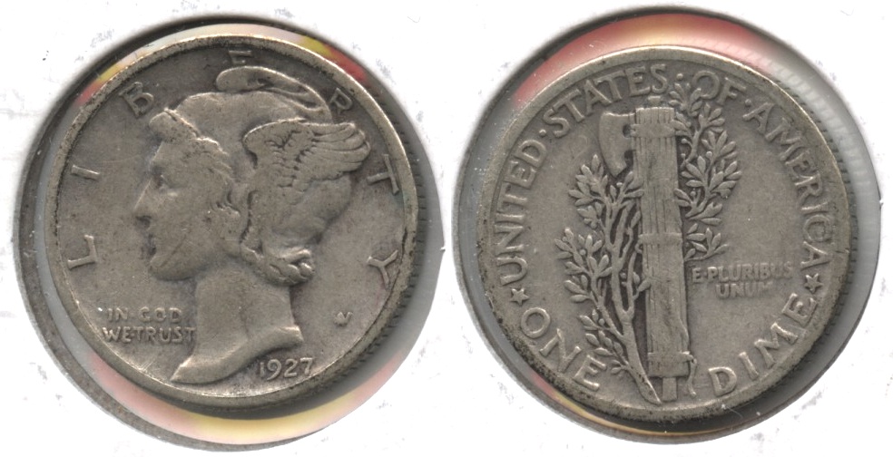 1927 Mercury Dime Fine-12 #y