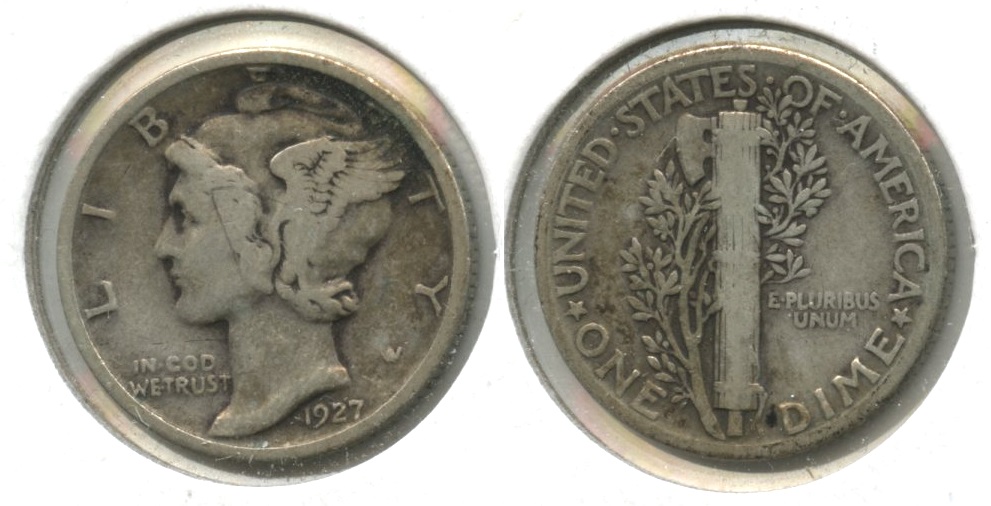 1927 Mercury Dime Fine-12 #z