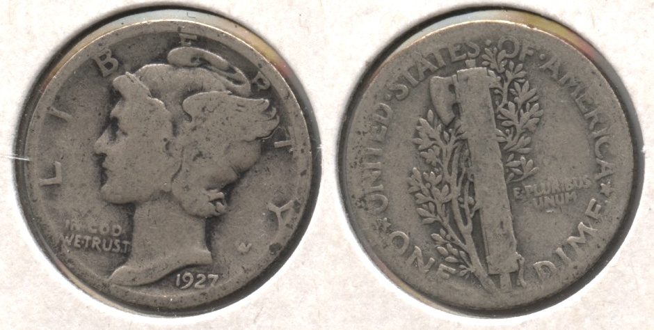 1927 Mercury Dime Good-4