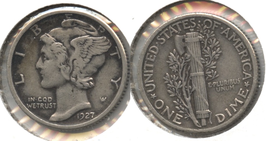 1927 Mercury Dime VF-20 #d
