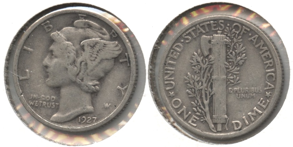 1927 Mercury Dime VG-8 #c