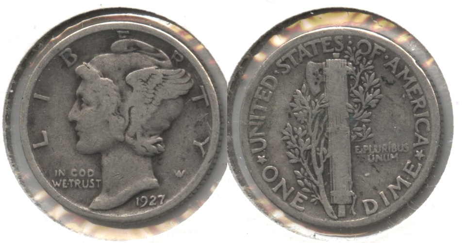 1927 Mercury Dime VG-8 #d