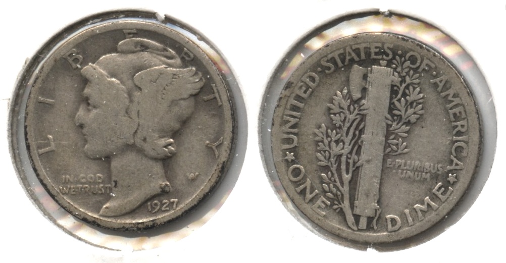 1927 Mercury Dime VG-8 #l