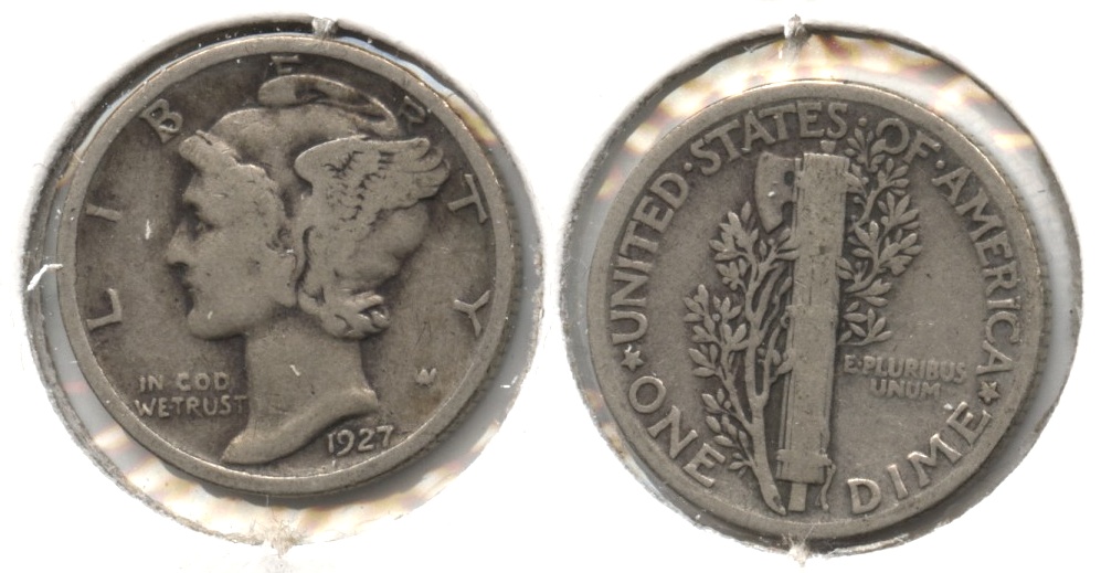 1927 Mercury Dime VG-8 #m