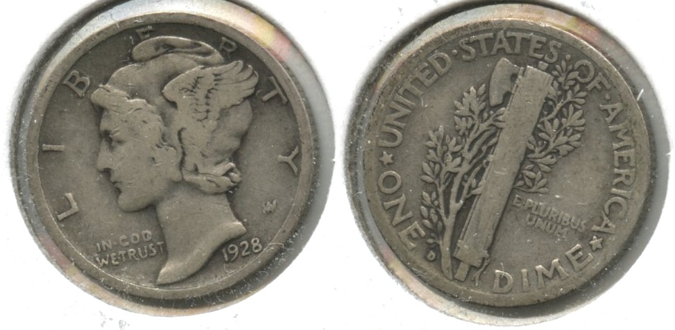 1928-D Mercury Dime VG-8 #a