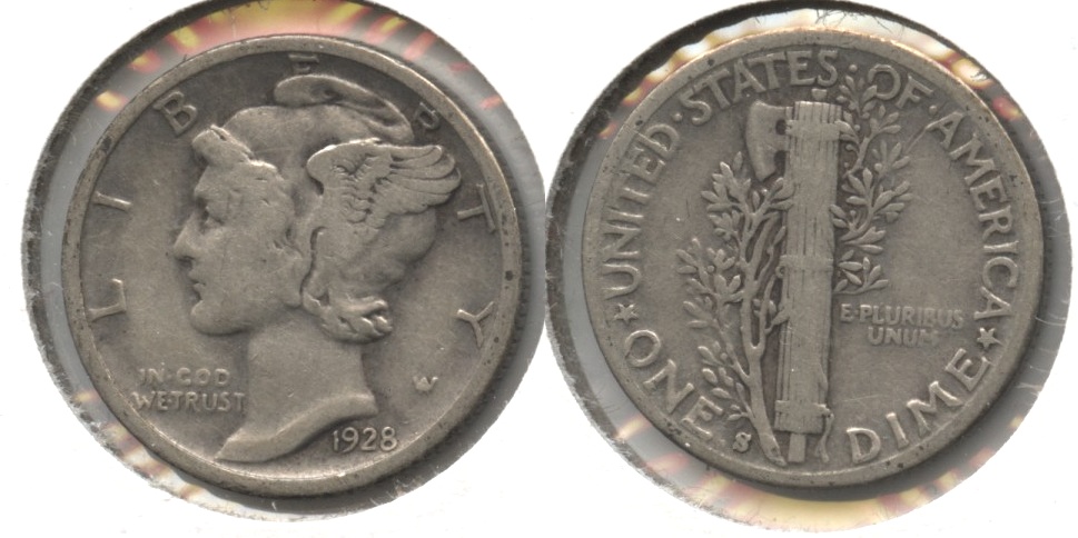 1928-S Mercury Dime Fine-12 #o