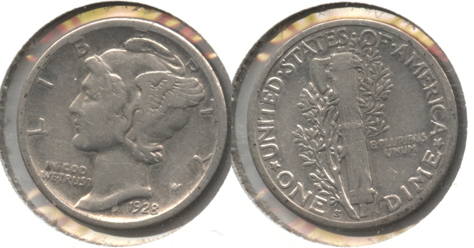 1928-S Mercury Dime Fine-12 #t