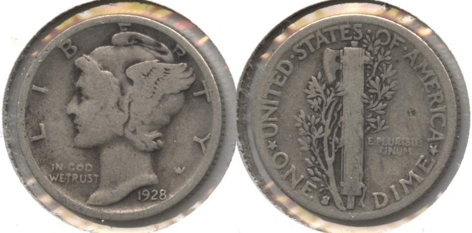 1928-S Mercury Dime Good-4 #f