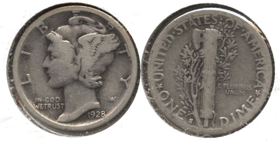 1928-S Mercury Dime Good-4 #m