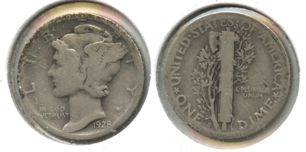 1928-S Mercury Dime Good-4 #r