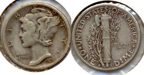 1928-S Mercury Dime VF-20 a