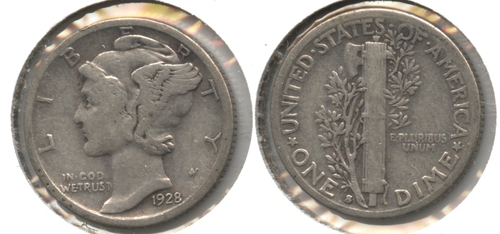 1928-S Mercury Dime VG-8