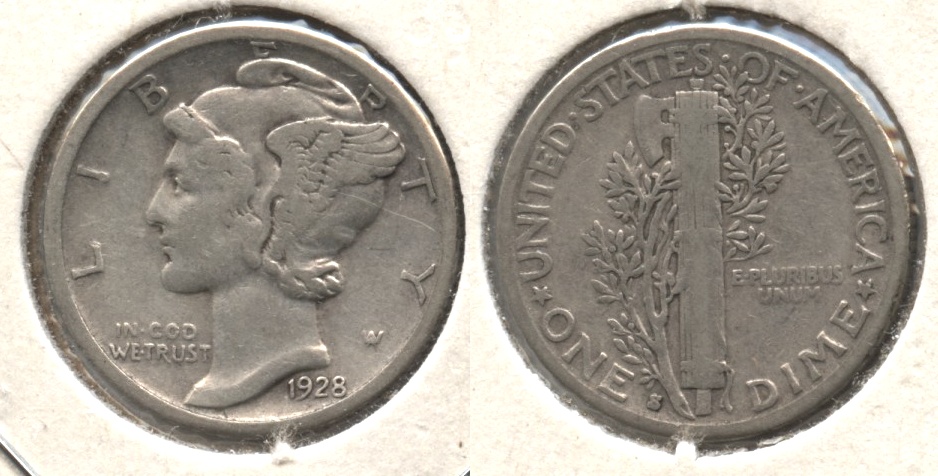 1928-S Mercury Dime VG-8 #al