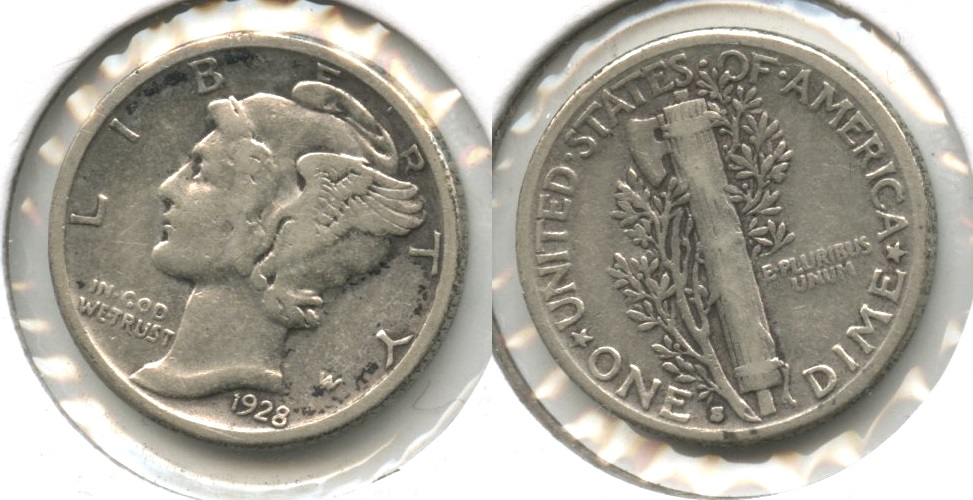 1928-S Mercury Dime VG-8 #as