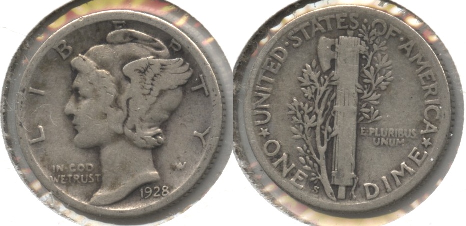 1928-S Mercury Dime VG-8 #s