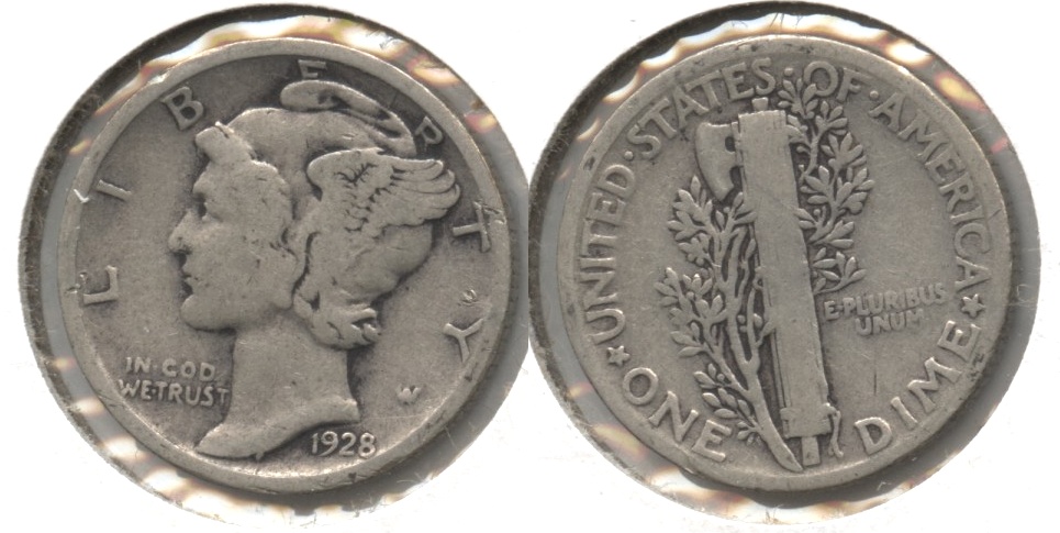 1928 Mercury Dime Good-4 #a