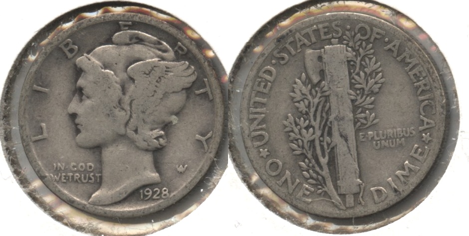 1928 Mercury Dime Good-4 #b