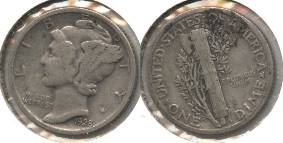 1928 Mercury Dime Good-4 #h