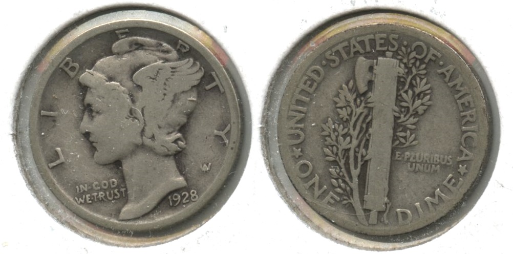 1928 Mercury Dime Good-4 #u