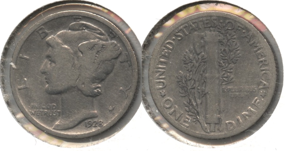 1928 Mercury Dime VG-8 #b