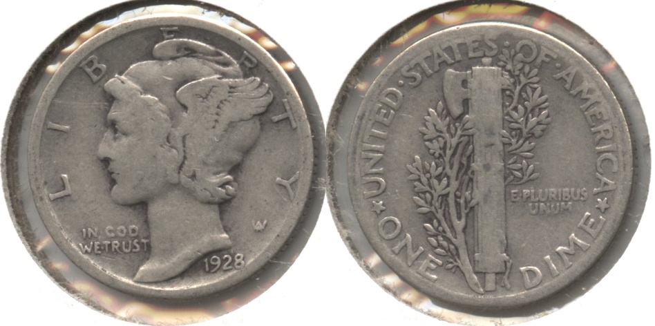 1928 Mercury Dime VG-8 #g