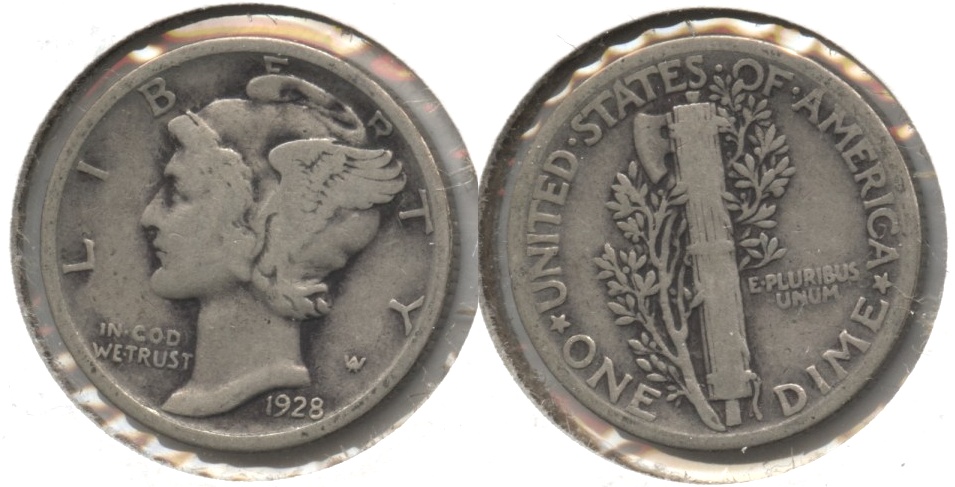1928 Mercury Dime VG-8 #m