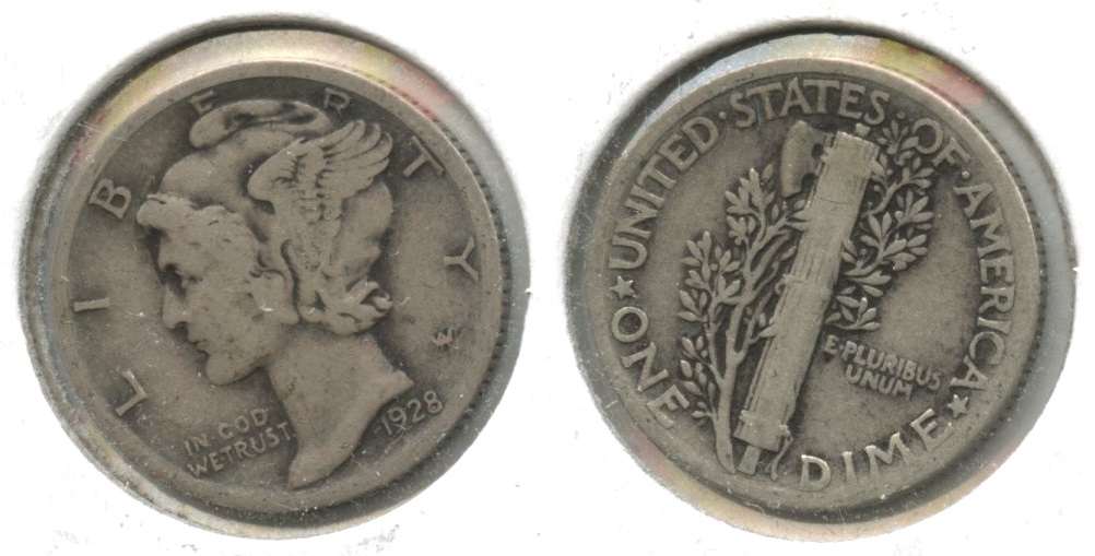 1928 Mercury Dime VG-8 #q