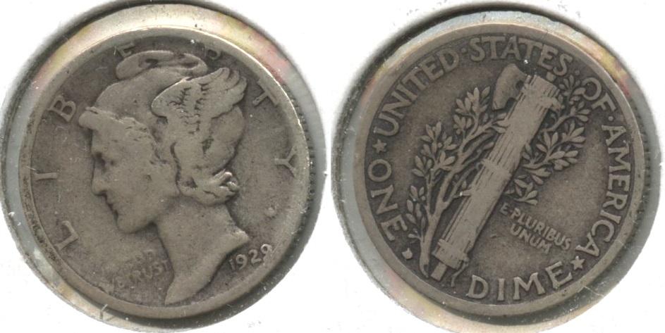 1929-D Mercury Dime Fine-12 #c