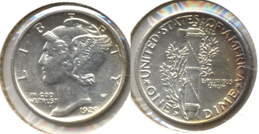 1929-D Mercury Dime MS-63