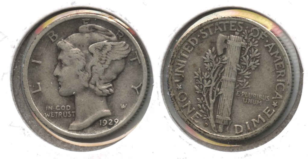 1929-D Mercury Dime VF-20 #e