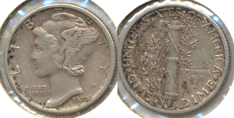 1929-S Mercury Dime EF-40