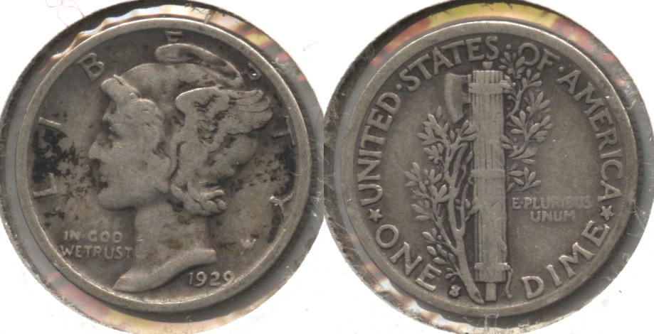1929-S Mercury Dime Fine-12 #l