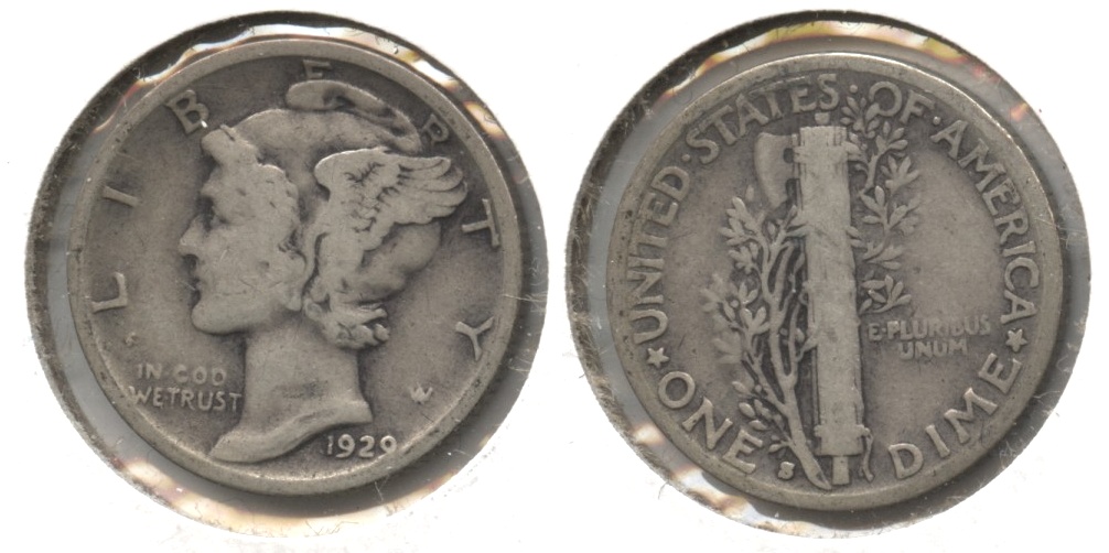 1929-S Mercury Dime Good-4 #a